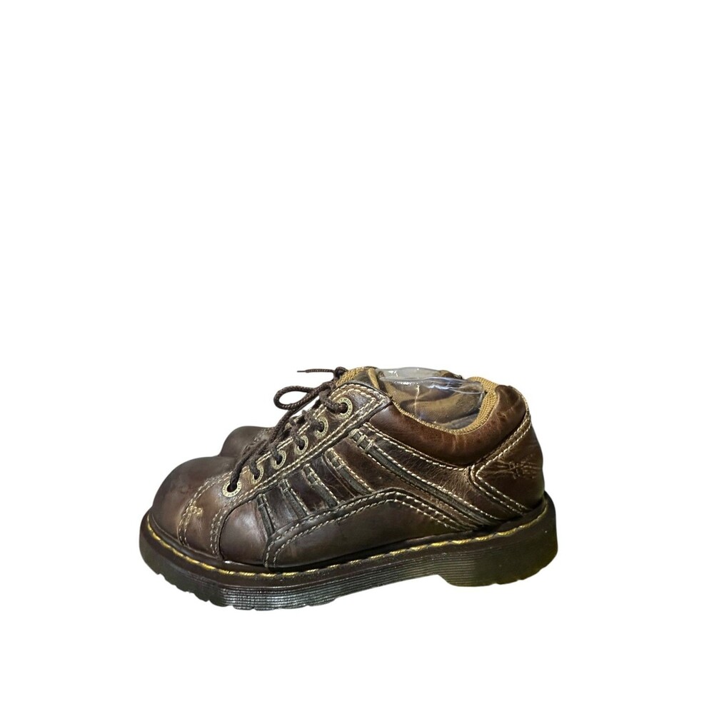 Dr. Martens Keith Men 10 L 11 Brown Leather Low Boot Chunky Lug Sole Y2k Oxford